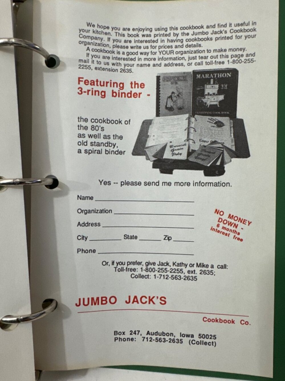 Immanuel Lutheran Church Cookbook 1987 Vtg Recipe Collection Ring Bound Canning - Picture 16 of 16